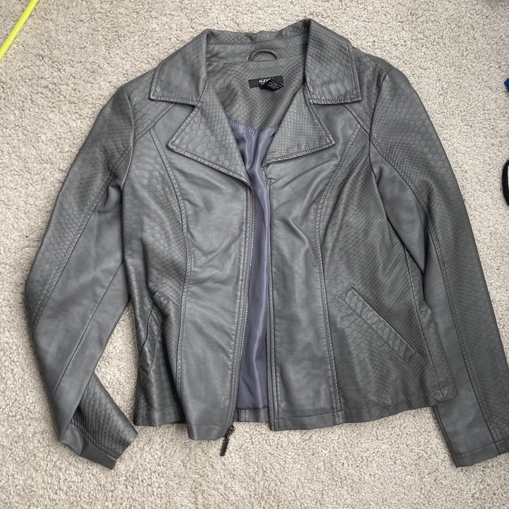 Alfani faux leather jacket